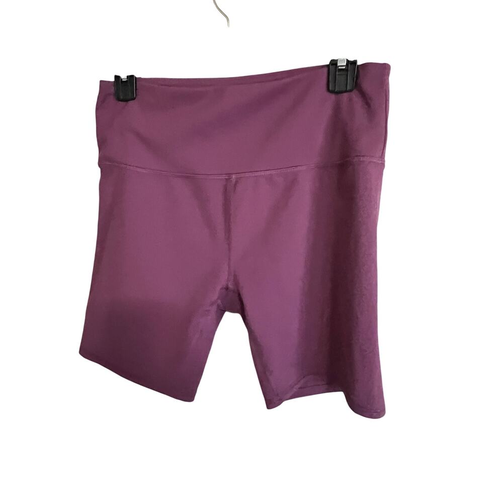 RBX Active Biker Shorts Women Purple High Rise Workout Gym - Size L NWOT